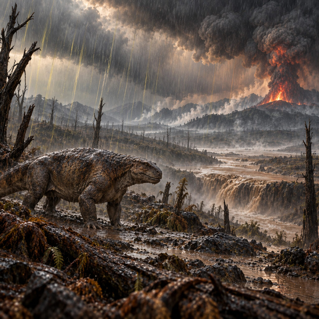 Lluvia ácida y erosión del paisaje durante la extinción del Pérmico-Triásico