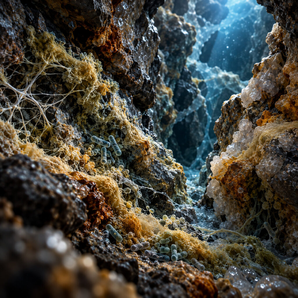 Microorganismos asociados a rocas fracturadas y agua en las profundidades de un cráter de impacto